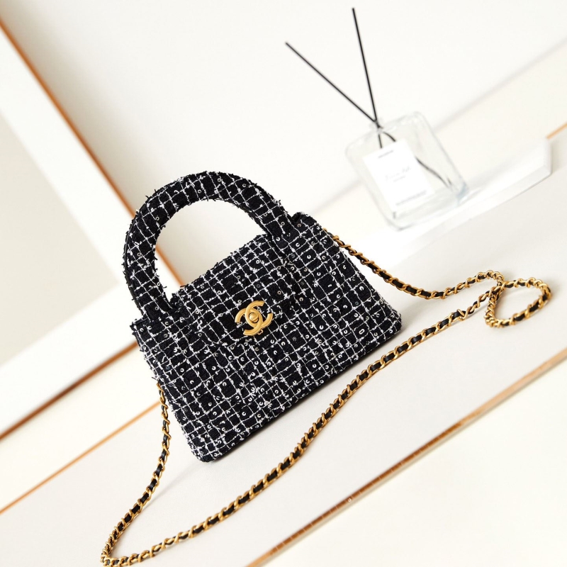 Ch*el top handle bags